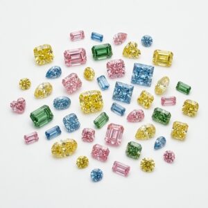 Petits diamants de synthèse calibrés de couleur