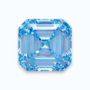 blue asscher cut diamond