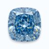 blue cushion shape diamond