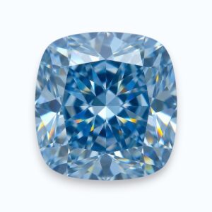 blue cushion shape diamond
