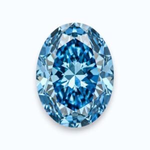 blue oval cut diamond