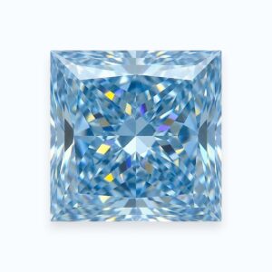 blue princess cut diamond