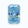 blue radiant shape diamond
