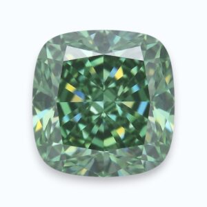 green cushion shape diamond