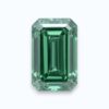 green emerald cut diamond