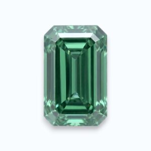 green emerald cut diamond