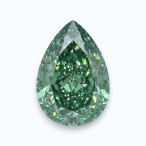 green pear shape diamond