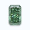 green radiant shape diamond