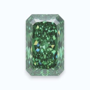green radiant shape diamond