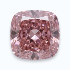 pink cushion shape diamond