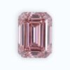 pink emerald cut diamond