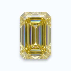 yellow emerald cut diamond