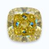 yellow cushion shape diamond