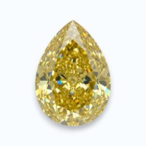yellow pear shape diamond