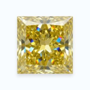 yellow princess cut diamond